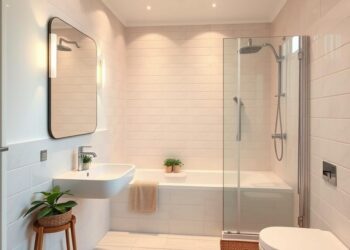 mała łazienka wanna z prysznicem